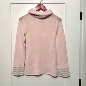100% cashmere pink turtleneck sweater NWT